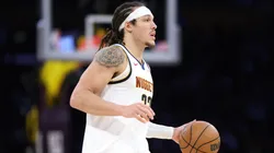 Aaron Gordon #32 of the Denver Nuggets dribbles.