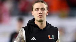 Carson Beck #11 of the Miami Hurricanes