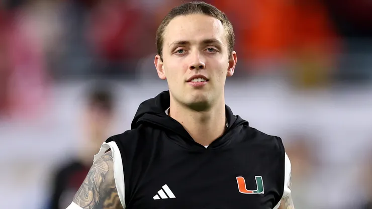 Carson Beck #11 of the Miami Hurricanes