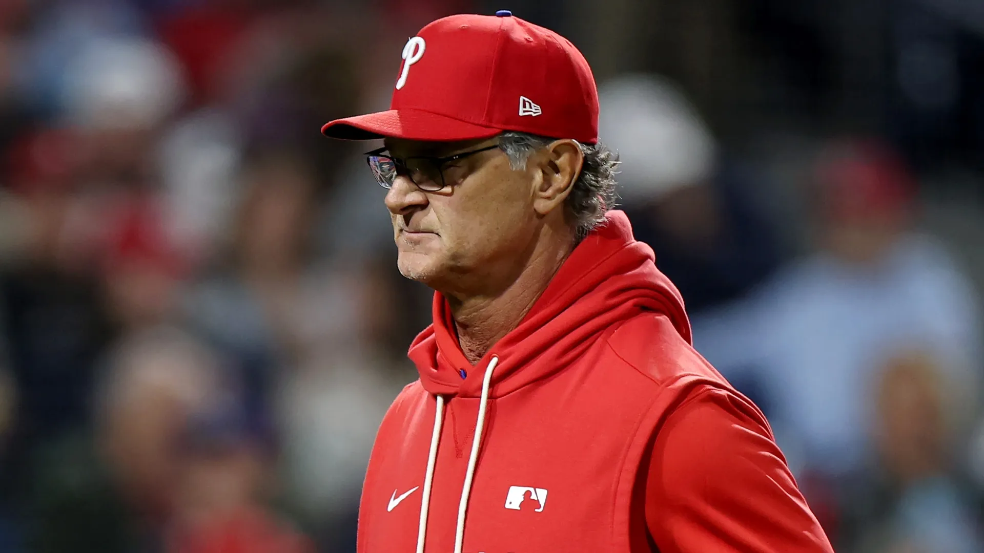 Don Mattingly, interim manager for the Phillies, walks off the field. Emilee Chinn/Getty Images