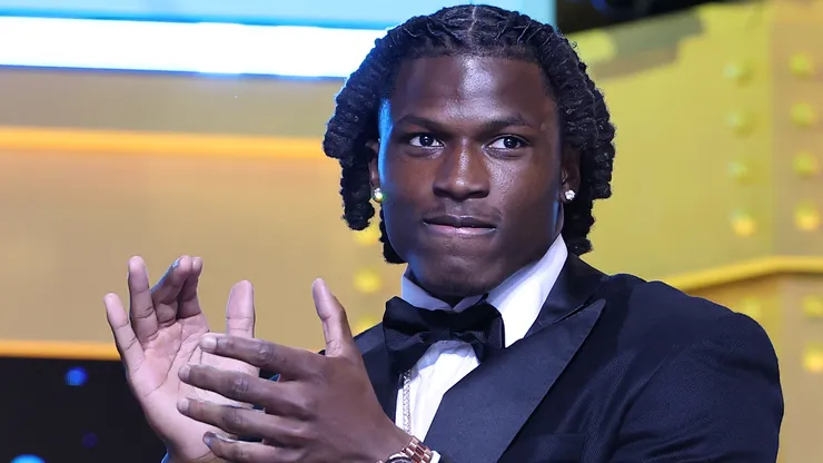 Arvell Reese of Ohio State is introduced during Round One of the 2026 NFL Draft.