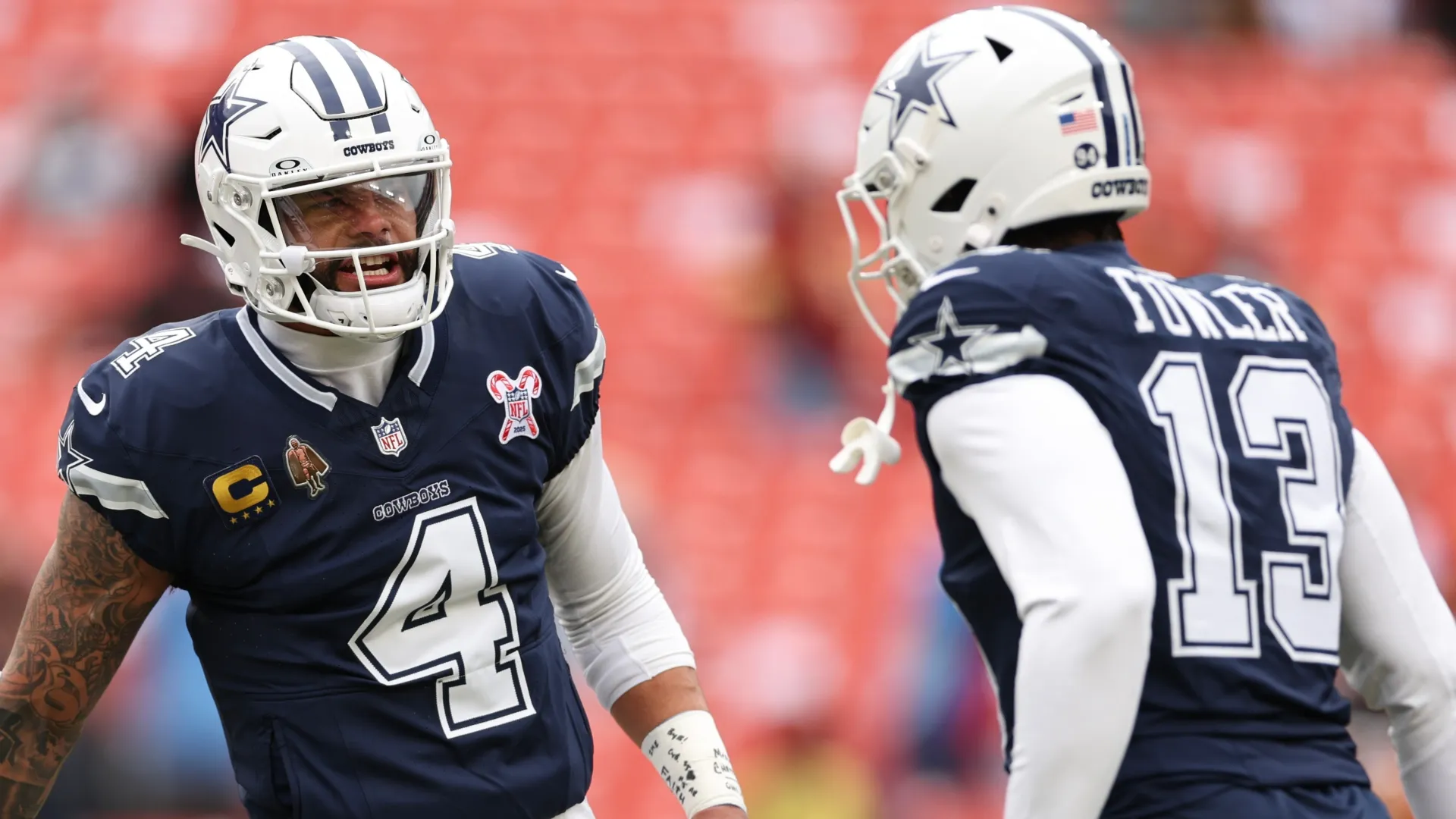 Dante Fowler Jr. with Dak Prescott