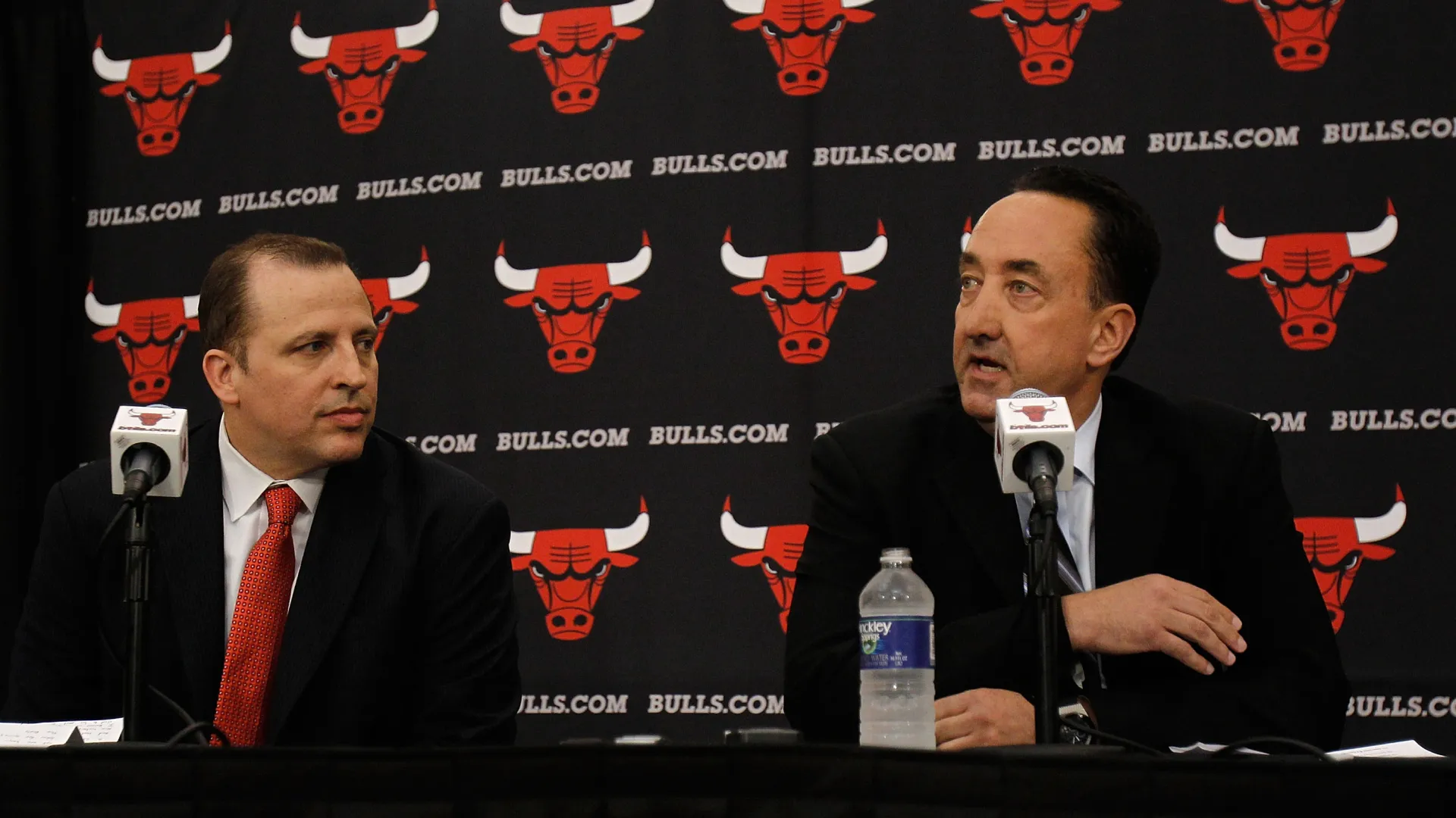 Tom Thibodeau during his presentation as Bulls head coach in 2010. (Getty Images)