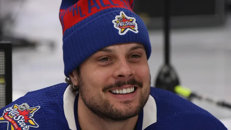 Auston Matthews at the 2024 NHL All-Star Skills Competition