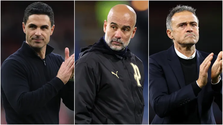 Mikel Arteta, Pep Guardiola and Luis Enrique.