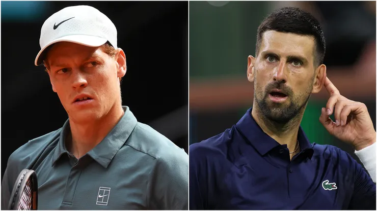 Jannik Sinner and Novak Djokovic.