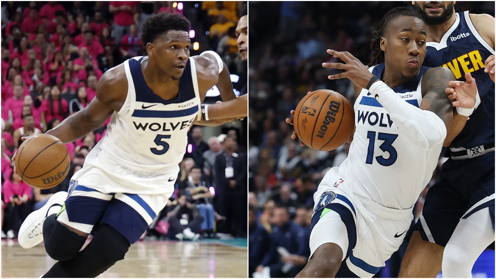 Anthony Edwards and Ayo Dosunmu in 2026 (Source: Ronald Cortes/Getty Images — Matthew Stockman/Getty Images)