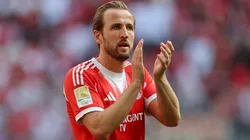 Harry Kane acknowledges the fans following the Bundesliga match on May 02, 2026.