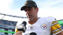 Aaron Rodgers #8 of the Pittsburgh Steelers.