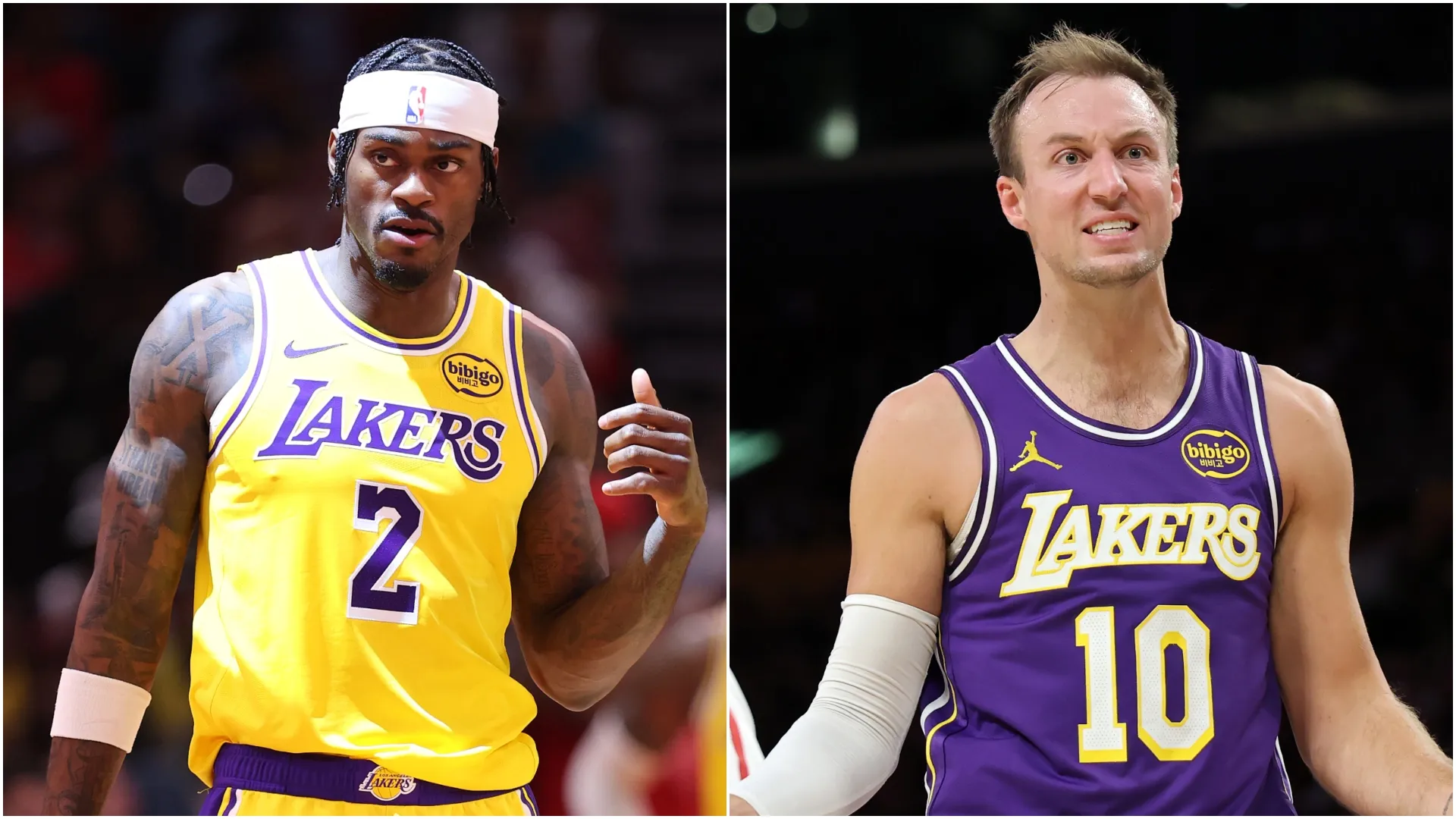 Jarred Vanderbilt and Luke Kennard of the Los Angeles Lakers in 2026 (Source: Kenneth Richmond/Harry How — Getty Images)