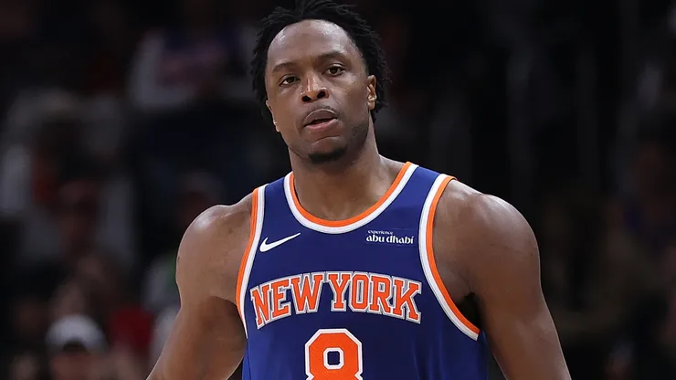 Og Anunoby #8 of the New York Knicks