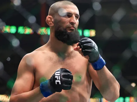 Khamzat Chimaev explains why he kicked Sean Strickland at UFC 328 press conference
