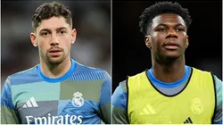 Federico Valverde and Aurelien Tchouameni of Real Madrid.