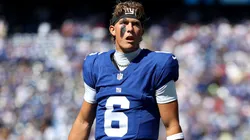 Jaxson Dart #6 of the New York Giants.