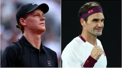 Jannik Sinner and Roger Federer.