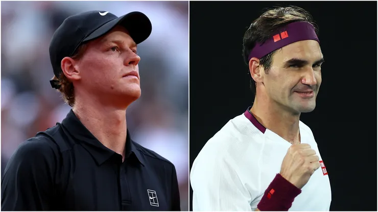 Jannik Sinner and Roger Federer.