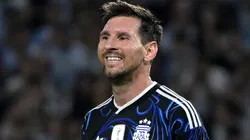 Lionel Messi of Argentina reacts.