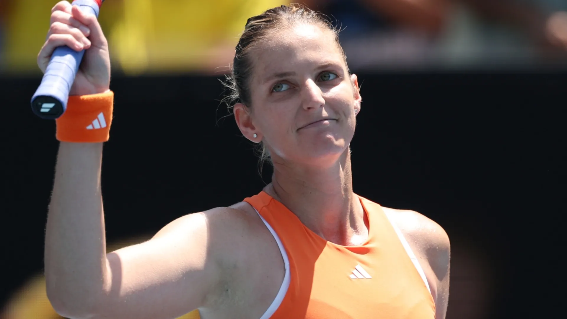 Karolina Pliskova at the Women’s Singles First Round during day three of the 2026 Australian Open (Source: Morgan Hancock/Getty Images)