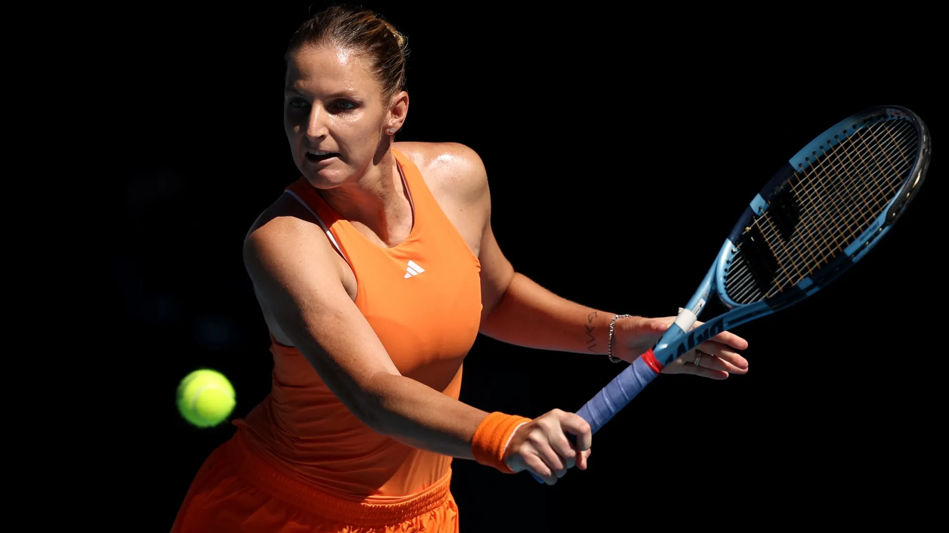 Karolina Pliskova during day seven of the 2026 Australian Open (Source: Phil Walter/Getty Images)