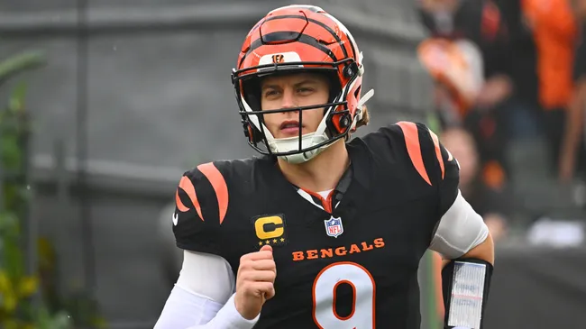 Joe Burrow takes the field prior to a game against the Arizona Cardinals (Source: Ben Jackson/Getty Images)