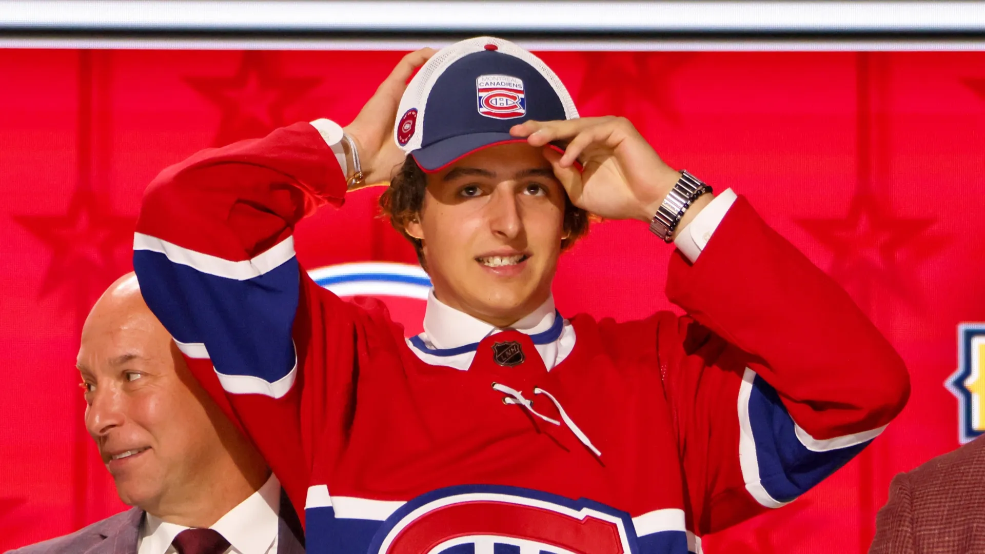 David Reinbacher during the 2023 NHL Draft