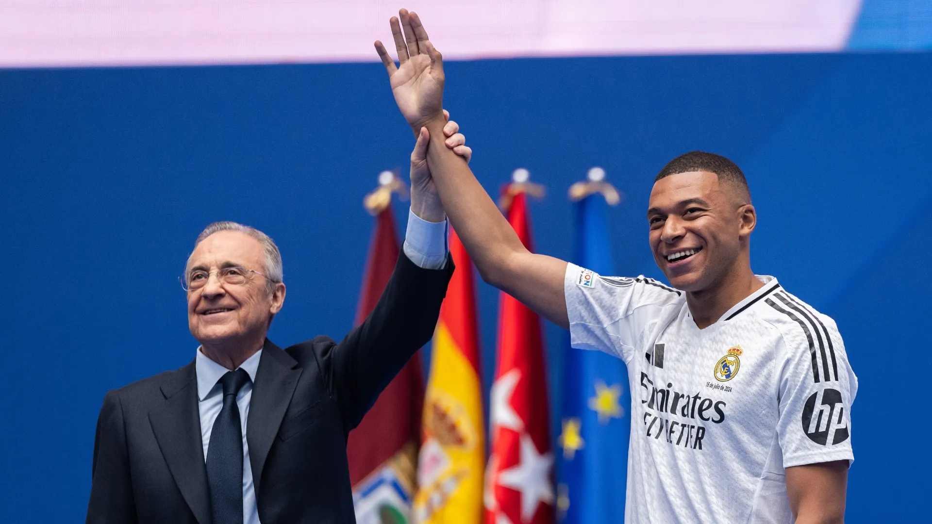 Florentino Perez and Kylian Mbappe
