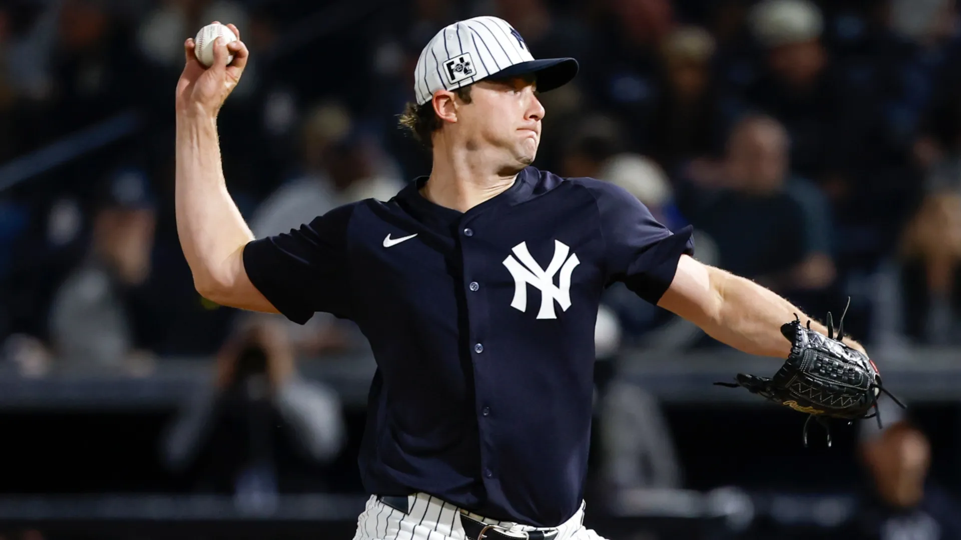 Gerrit Cole #45 of the New York Yankees throws a pitch. Brandon Sloter/Getty Images