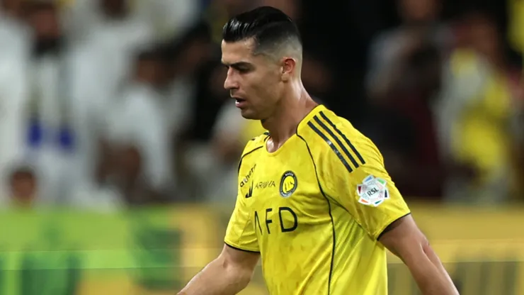 Cristiano Ronaldo of Al Nassr walks off.