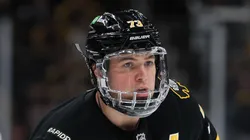 Charlie McAvoy of the Boston Bruins at the TD Garden.