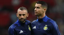 Marcelo Brozovic and Cristiano Ronaldo of Al Nassr.