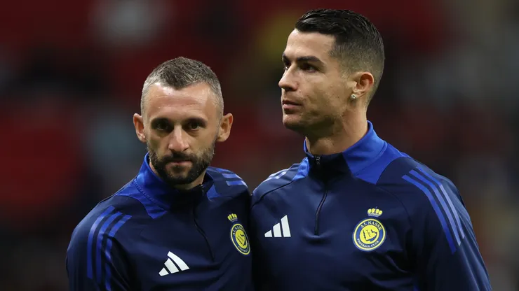 Marcelo Brozovic and Cristiano Ronaldo of Al Nassr.