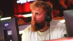 Jake Paul watches the action at the Infosys Theater.