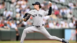 Max Fried #54 of the New York Yankees pitches.