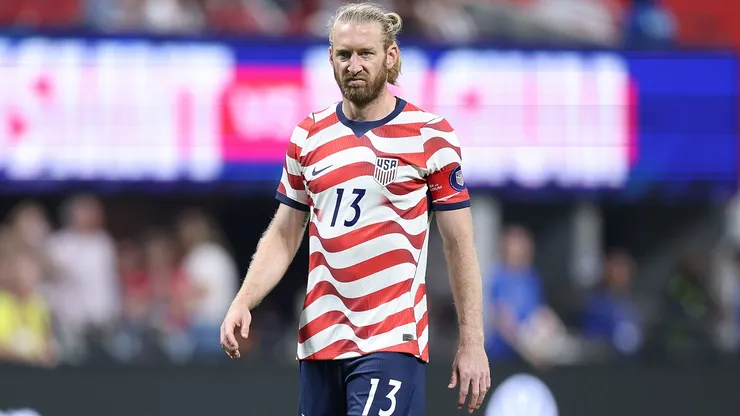 Tim Ream #13 of the US looks on during the second half of the international friendly