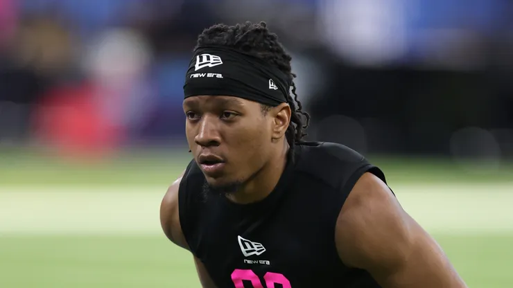 Thaddeus Dixon during NFL Combine at Lucas Oil Stadium.