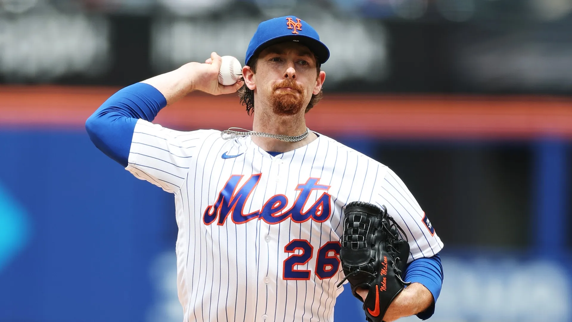 Nolan McLean pitching