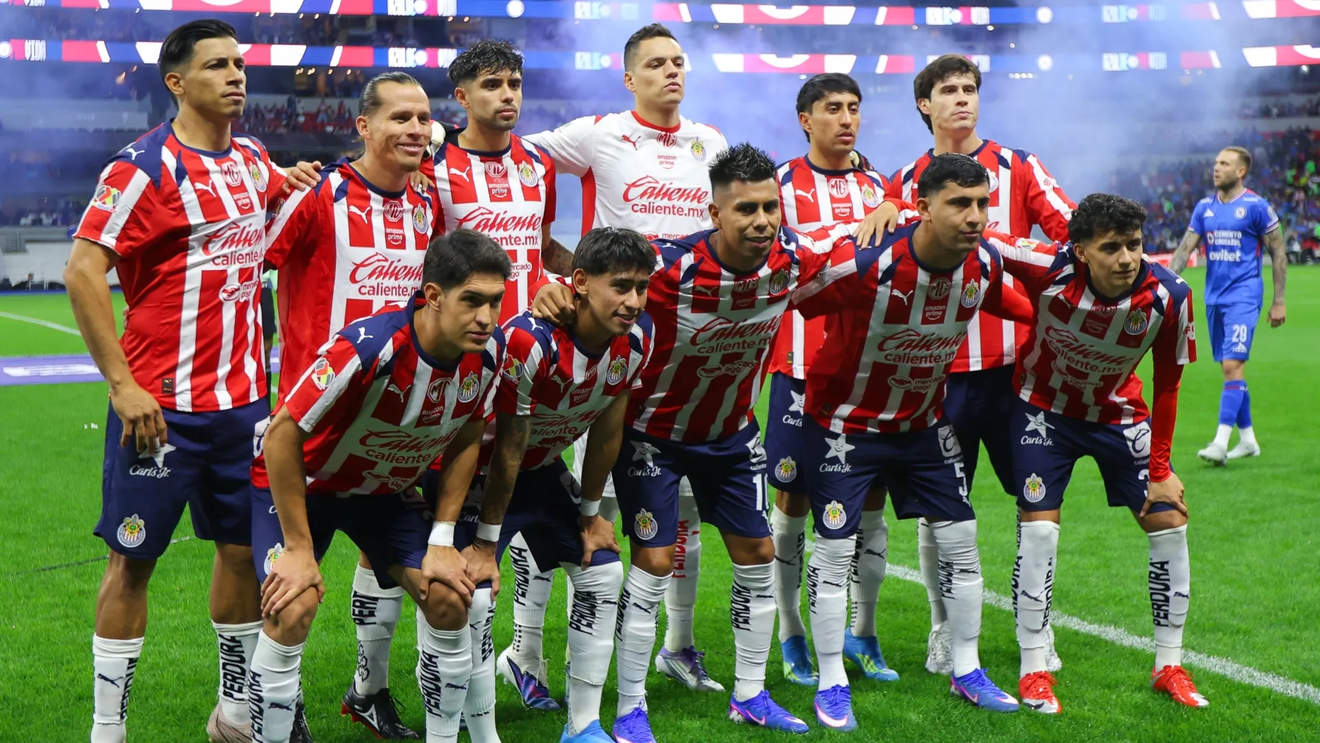 Players of Chivas during the Torneo Clausura 2026 Liga MX (Source: Agustin Cuevas/Getty Images)