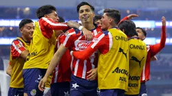 Angel Sepulveda of Chivas celebrates with his teammates during the Torneo Clausura 2026 Liga MX