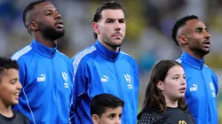 Theo Hernandez of Al Hilal looks on prior to the Saudi Pro League match