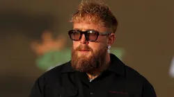 Jake Paul looks on during the Weigh-In for Netflix's Ronda Rousey vs. Gina Carano.