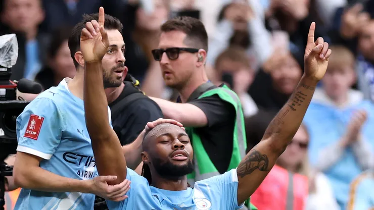 Antoine Semenyo of Manchester City celebrates.