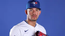 Jose Berrios #17 of the Blue Jays poses for a portrait during photo day.