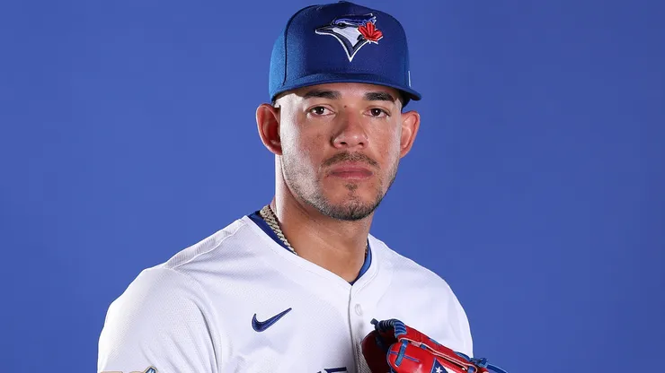 Jose Berrios #17 of the Blue Jays poses for a portrait during photo day.