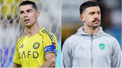 Cristiano Ronaldo of Al Nassr and Merih Demiral of Al Ahli.