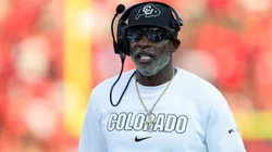 Head coach Deion Sanders of the Colorado Buffaloes