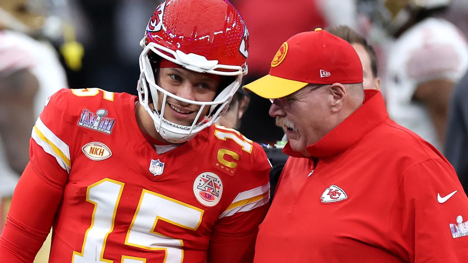 Patrick Mahomes with Andy Reid