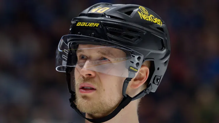 Elias Pettersson of the Vancouver Canucks at Rogers Arena.