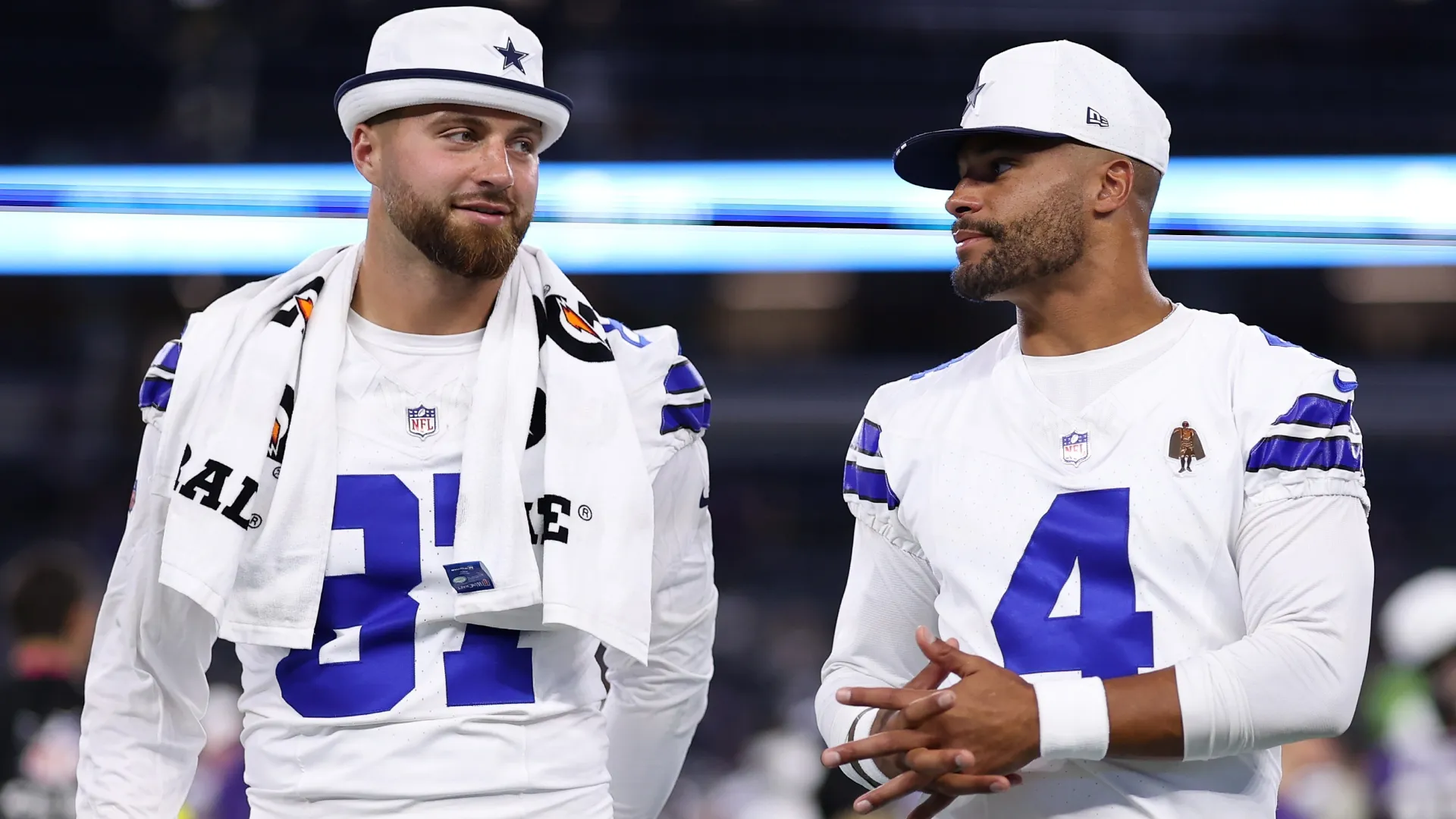 Jake Ferguson with Dak Prescott