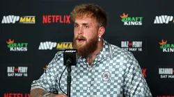 Jake Paul during a press conference.