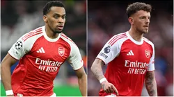Jurrien Timber and Ben White of Arsenal in 2026
